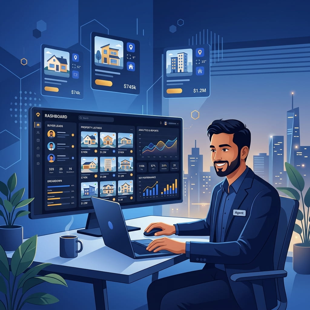 RealtyNetwork Dashboard — Manage leads, properties, and analytics